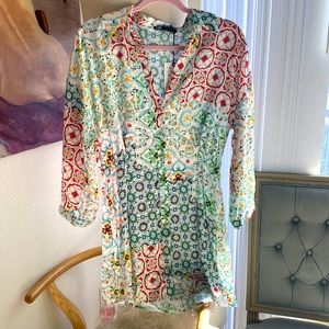 ZARA - silk blouse, multicolor